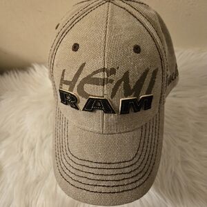 Unisex HEMI RAM Embroidered Beige Canvas Cap-Choko